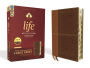 NIV, Life Application Study Bible, Third Edition, Large Print, Leathersoft, Brown, Red Letter, Thumb Indexed
