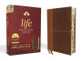 NIV, Life Application Study Bible, Third Edition, Personal Size, Leathersoft, Brown, Red Letter, Thumb Indexed