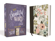 Title: NIV, Beautiful Word Bible, Updated Edition, Peel/Stick Bible Tabs, Cloth over Board, Floral, Red Letter, Comfort Print: 600+ Full-Color Illustrated Verses, Author: Zondervan