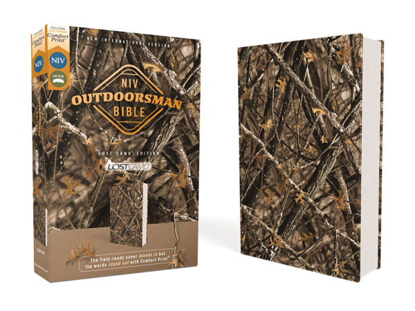 NIV, Outdoorsman Bible, Lost Camo Edition, Leathersoft, Red Letter, Comfort Print: The Field-Ready Cover Blends In but the Words Stand Out with Comfort Print