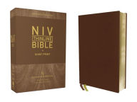 Title: NIV, Thinline Bible, Giant Print, Genuine Leather, Buffalo, Brown, Red Letter, Art Gilded Edges, Comfort Print, Author: Zondervan
