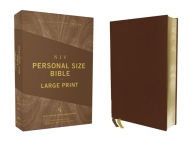 Title: NIV, Personal Size Bible, Large Print, Genuine Leather, Buffalo, Brown, Red Letter, Art Gilded Edges, Comfort Print, Author: Zondervan