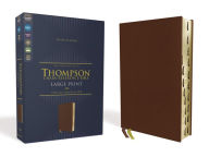 Title: NIV, Thompson Chain-Reference Bible, Large Print, Genuine Leather, Cowhide, Brown, Red Letter, Art Gilded Edges, Thumb Indexed, Comfort Print, Author: Zondervan