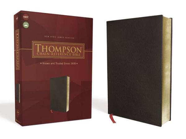 NKJV, Thompson Chain-Reference Bible, Bonded Leather, Black, Red Letter