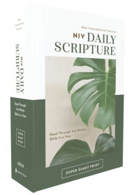 Title: NIV, Daily Scripture, Super Giant Print, Paperback, White/Green, Comfort Print: 365 Days to Read Through the Whole Bible in a Year, Author: Zondervan