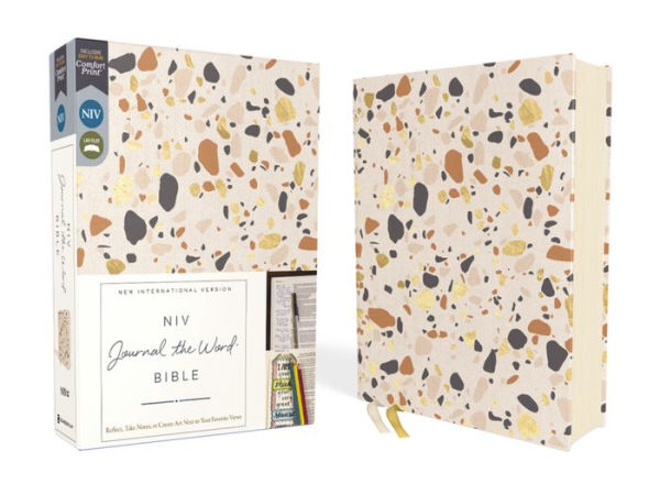 NIV, Journal the Word Bible (Perfect for Note-Taking), Cloth over Board, Cream, Red Letter, Comfort Print: Reflect, Take Notes, or Create Art Next to Your Favorite Verses