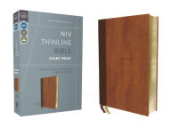 Title: NIV, Thinline Bible, Giant Print, Leathersoft, Brown, Red Letter, Comfort Print, Author: Zondervan