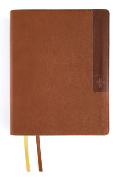 NIV, Journal the Word Bible (Perfect for Note-Taking), Large Print, Leathersoft, Brown, Red Letter, Comfort Print: Reflect, Take Notes, or Create Art Next to Your Favorite Verses