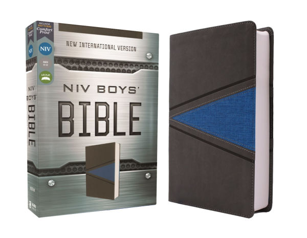 NIV, Boys' Bible, Leathersoft, Gray/Blue, Comfort Print