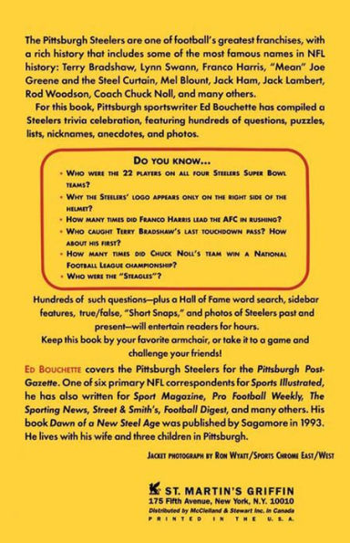 The Ultimate Pittsburgh Steelers Trivia Book - Books