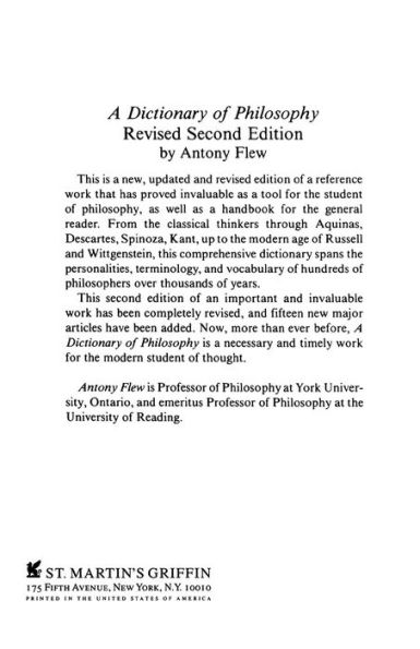A Dictionary of Philosophy