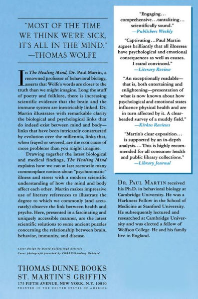 The Healing Mind: The Vital Links Between Brain and Behavior, Immunity and Disease