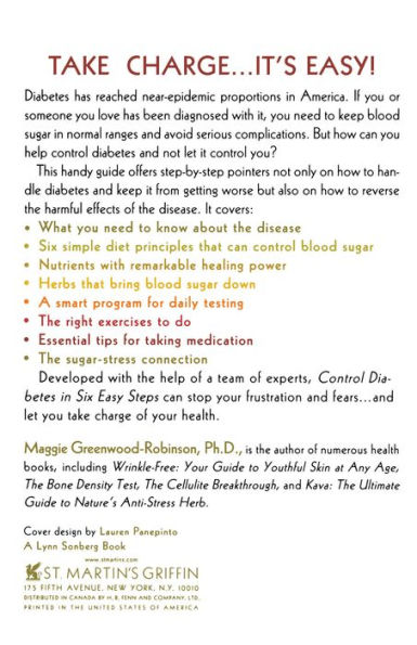 Control Diabetes Six Easy Steps