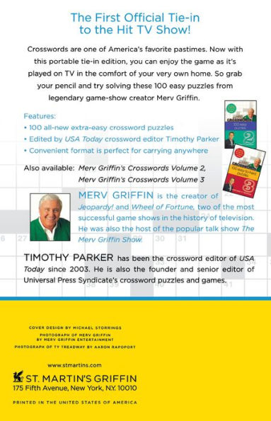 Merv Griffin's Crosswords Volume 1: 100 Easiest Puzzles