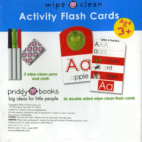 Wipe-Clean: Activity Flash Cards Letters: 26 double-sided wipe-clean flash cards -- includes pen!