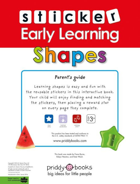Sticker Early Learning: Shapes: With Reusable stickers