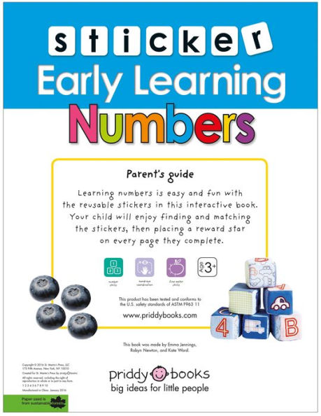 Sticker Early Learning: Numbers: With Reusable Stickers