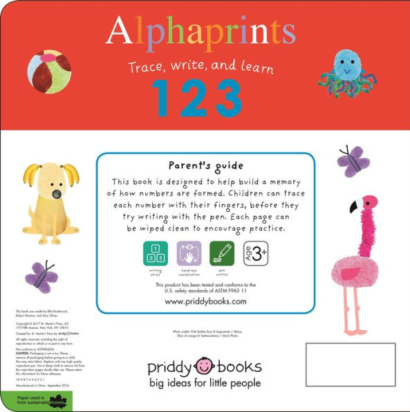 Alphaprints: Trace, Write, and Learn 123: Finger tracing & wipe clean