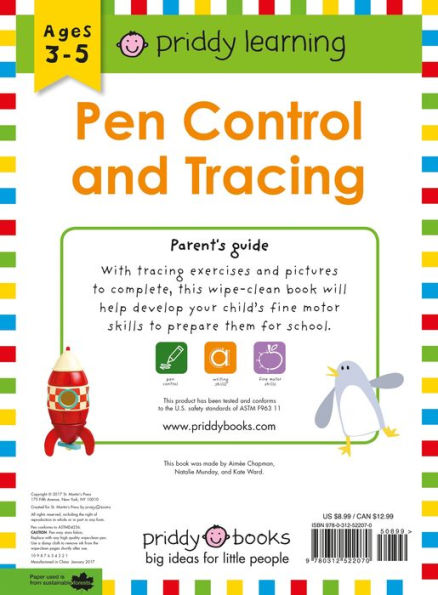 Wipe Clean Workbook: Pen Control and Tracing (enclosed spiral binding)