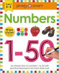 Title: Wipe Clean Workbook: Numbers 1-50: Ages 3-5; wipe-clean with pen, Author: Roger Priddy