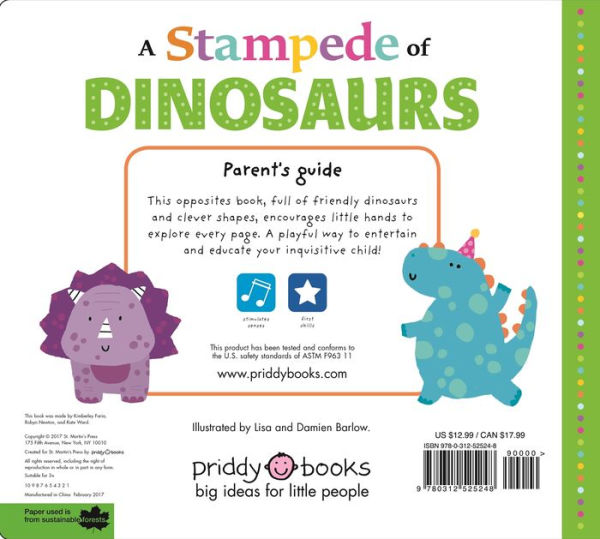 Picture Fit Board Books: A Stampede of Dinosaurs (Large): An Opposites Book