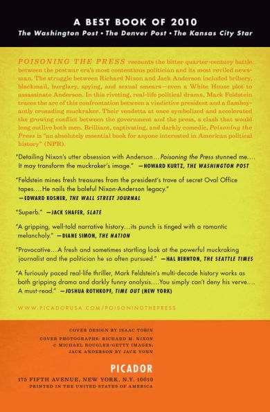 Poisoning the Press: Richard Nixon, Jack Anderson, and the Rise of Washington's Scandal Culture