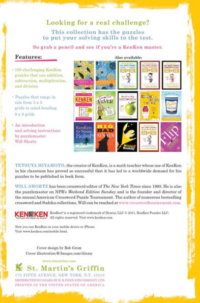 Will Shortz Presents Brain-Busting KenKen: 100 Challenging Logic Puzzles That Make You Smarter