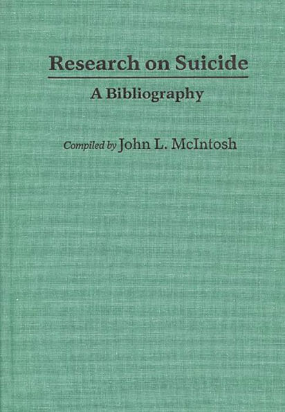 Research on Suicide: A Bibliography