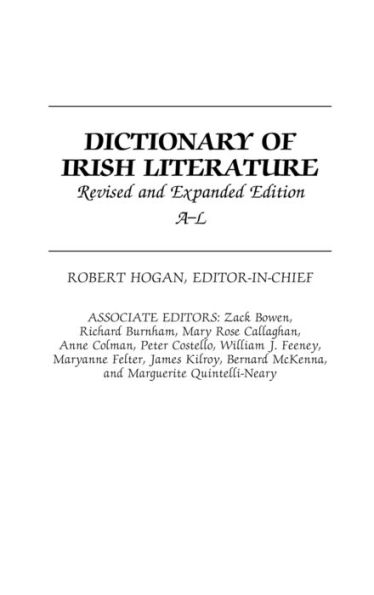Dictionary of Irish Literature: A-L, 2nd Edition
