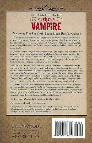 Encyclopedia of the Vampire: The Living Dead in Myth, Legend, and Popular Culture