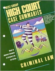Title: High Court Case Summaries on Criminal Law / Edition 7, Author: Publisher's Editorial Staff