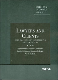 Title: Lawyers and Clients: Critical Issues in Interviewing and Counseling / Edition 1, Author: Stephen Ellmann