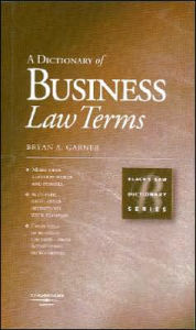 Title: A Dictionary of Business Law Terms (Black's Law Dictionary Series), Author: Bryan A. Garner