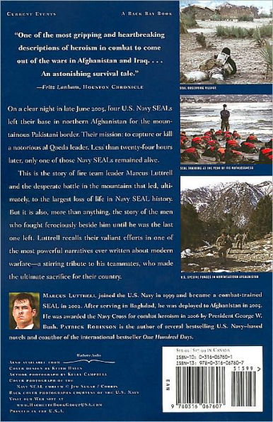 Lone Survivor: The Eyewitness Account of Operation Redwing and the Lost  Heroes of SEAL Team 10