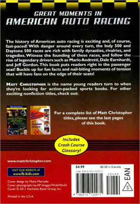 Great Moments In American Auto Racing By Matt Christopher Paperback Barnes Noble