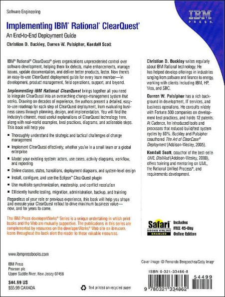 Implementing IBM Rational ClearQuest: An End-to-End Deployment Guide