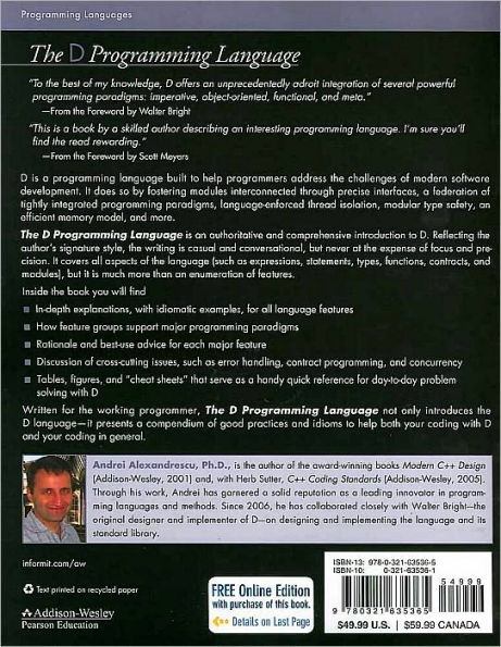 The D Programming Language / Edition 1