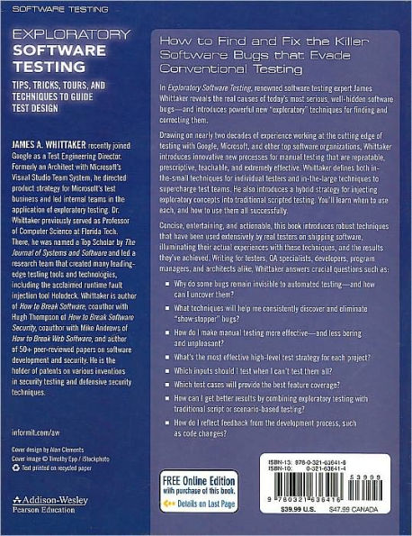 Exploratory Software Testing: Tips, Tricks, Tours, and Techniques to Guide Test Design