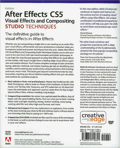 Adobe After Effects CS5 Visual Effects and Compositing Studio Techniques