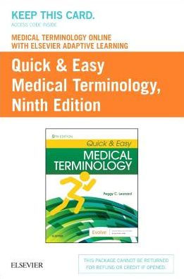 Medical Terminology Online With Elsevier Adaptive Learning for Quick & Easy Medical Terminology Access Card