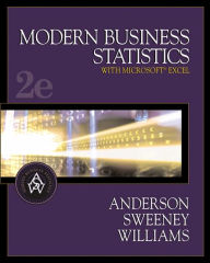 Title: Modern Business Statistics (with CD-ROM and InfoTrac ) / Edition 2, Author: David R. Anderson