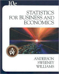 Title: Statistics for Business and Economics (with CD-ROM) / Edition 10, Author: David R. Anderson