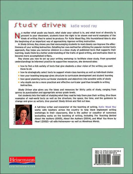 Study Driven: A Framework for Planning Units of Study in the Writing Workshop / Edition 1