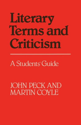 literary terms and criticism john peck and martin coyle