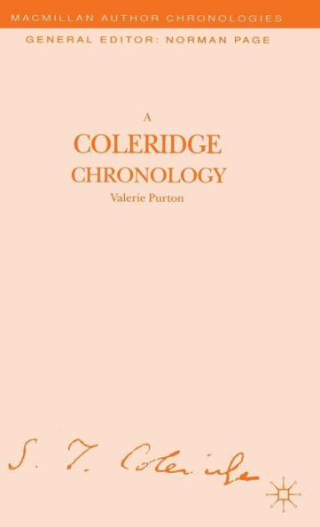 A Coleridge Chronology