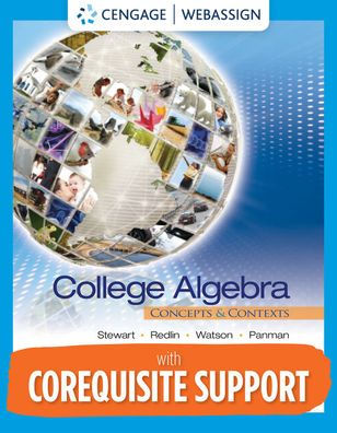 WebAssign with Corequisite Support for Stewart/Redlin/Watson/Panman's College Algebra: Concepts and Contexts, Single-Term Printed Access Card