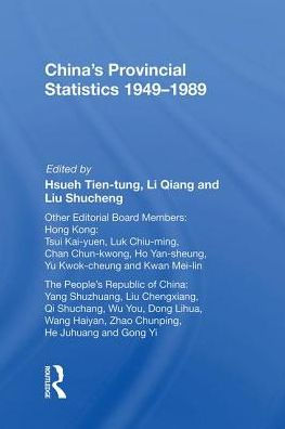 China's Provincial Statistics, 1949-1989