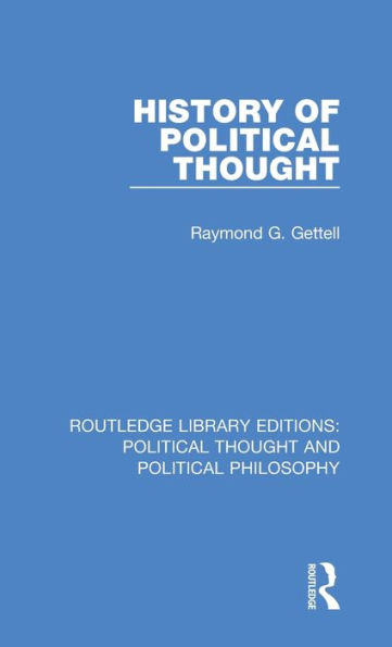 History of Political Thought / Edition 1