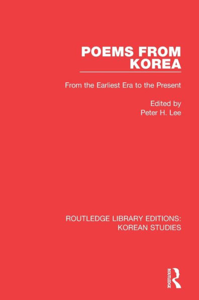 Poems from Korea: From the Earliest Era to the Present
