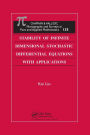 Stability of Infinite Dimensional Stochastic Differential Equations with Applications / Edition 1